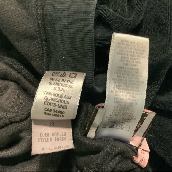 Juicy Couture Terry Pants 32 x 31 Zip Up Crop Hoodie Tracksuit - Picture 14 of 14